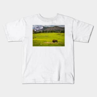 Bison at Yellowstone Kids T-Shirt